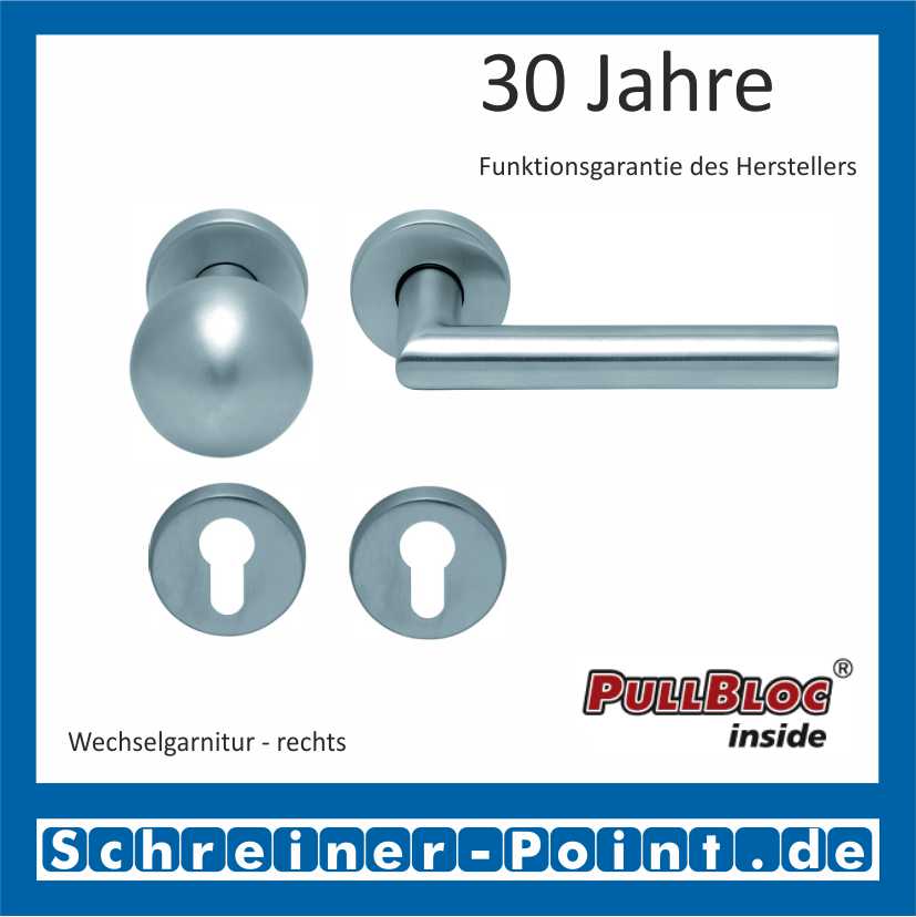 Scoop Thema PullBloc Rundrosettengarnitur, Rosette Edelstahl matt